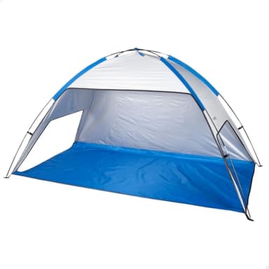 AKTIVE Tente de Plage, 220X120X115 cm, 2 Personnes, Protection UV50, Doublure Intérieure Argentée, Piquets Inclus, Sac de Transport, Tente Étanche, Tentes Pliables, Abri de Pêche (62321)
