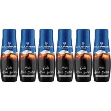 sodastream Lot de 6 Concentrés Cola sans Sucres pour Machine à Eau Pétillante et Soda | Préparez jusqu'à 9 litres de Cola en Quelques Secondes, 440ml