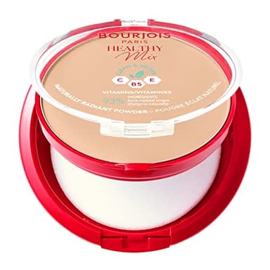 Bourjois Healthy Mix Clean Poudre Compacte 04 Beige Doré, 11 g – Poudre Matifiante Teint Naturel, Couvrance Légère à Moyenne, Hydratation 10h, Formule Clean & Vegan, Enrichie en Vitamines C, E & B5