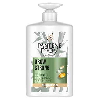 Pantene Shampoing Biotine et Bambou, Grow Strong, Aide Á Réduire La Chute De Cheveux, 1000 ml