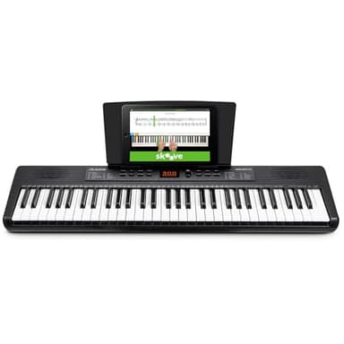 Alesis Melody 61 Piano Numérique 61 Touches pour Débutants avec Haut-Parleurs, Pupitre pour Partition ou Tablette, 300 Sons et des Leçons de Musique
