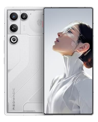 REDMAGIC 11 Air 144Hz Smartphone Gaming, 5G Android Téléphone Portable, 16GB RAM+512GB ROM, Snapdragon 8 Elite, 6.85" OLED Écran, FHD+, 50MP Caméra, 80W Chargeur, Dual-Sim, NFC Blanc