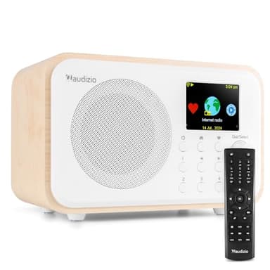 Audizio Vicenza Radio Internet WiFi Bluetooth sur Batterie - Blanc, Radio Dab/FM, 32000 Stations Internet, Autonomie 10H, Idéale pour Écouter Toutes Vos Radios Préférées du Monde Entier