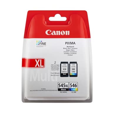 Canon PG-545XL/CL-546 MULTI BL SEC Pack de 2 Cartouches d'encre d'origine Noir/Cyan/Magenta/Jaune