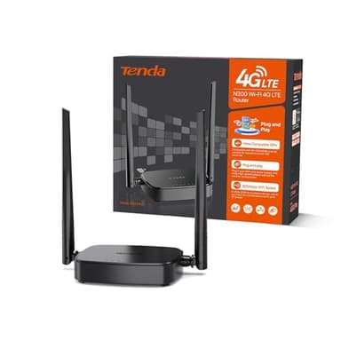 Tenda Routeur 4G, Box 4G WiFi, Routeur SIM LTE 150 Mbps, Modem 4G san Fil, 2.4GHz Wi-FI 300 Mbps, CAT4, 2 Antennes Externe, Fast Ethernet Port LAN/WAN, Nano SIM Carte, Plug et Play (4G03 Pro)