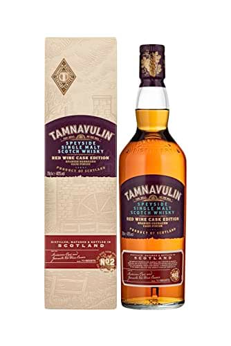 TAMNAVULIN - Red Wine Cask Spanish Grenache - Single Malt Whisky - 40% Alcool - Notes de Fleurs et de Caramel - A déguster sec - Origine : Écosse/Speyside - 70 cl