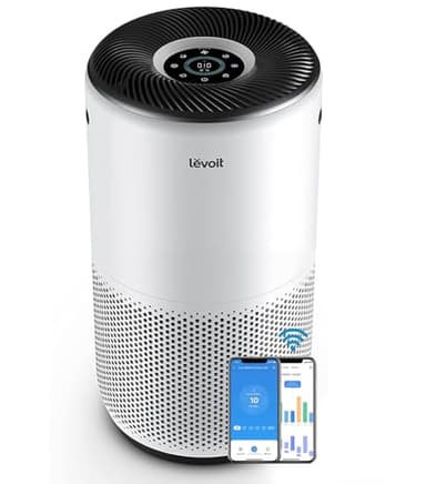 LEVOIT Purificateur d'Air avec Senor, Air Purifier avec HEPA jusqu'à 83m² CADR 400m³/h, Intelligent Compatible avec Alexa, Mode Auto, Affichage PM2.5, Élimine 99,97% de Particules Core 400S