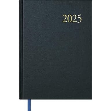 Dohe - Agenda 2025 - Un jour par page, A5 (14x20 cm), 12 mois de janvier à décembre, Couverture rigide, Planificateur en espagnol, Matériel de bureau - SEGOVIA Noir