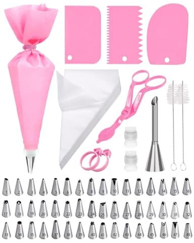 cyctravel Kit Patisserie, Ensemble de 80 Kit de Patisserie, Poche a Douille Patisserie Pour Décoration de Gâteaux D'anniversaire de Mariage, Fabrication de Desserts, Adapté aux Débutants
