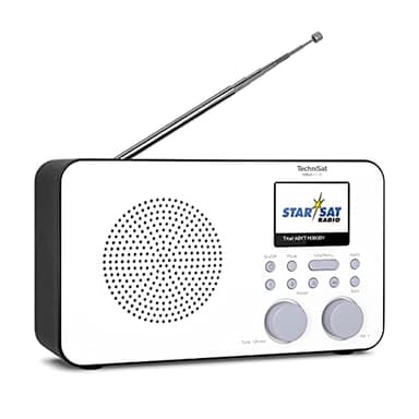 TechniSat VIOLA 2 C IR - radio Internet portable (DAB+, FM, WLAN, écran couleur 2,4 pouces, prise casque, réveil, minuterie de mise en veille, 3 watts RMS, batterie, alimentation) blanc/noir