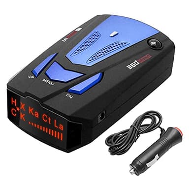 Détecteur de Radar V7, TOTMOX Voiture 16 Bandes V7 360 degrés GPS Vitesse Safe Anti Radar Laser Detector, Détecteur d'alerte vocale à Affichage numérique