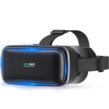 XWP Casque VR, Lunettes De Réalité Virtuelle 3D Pour Téléphones Portables, Avec Lentilles HD Anti-Bleu, Compatible Avec iPhone&Android (4,7–6,8"), Expérience Jeux/Films, Cadeau Pour Enfants Et Famille