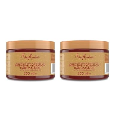 SheaMoisture Masque Capillaire Intensive Hydration pour cheveux secs et abîmés Miel de Manuka et Huile de Mafura 2 x 355 ml