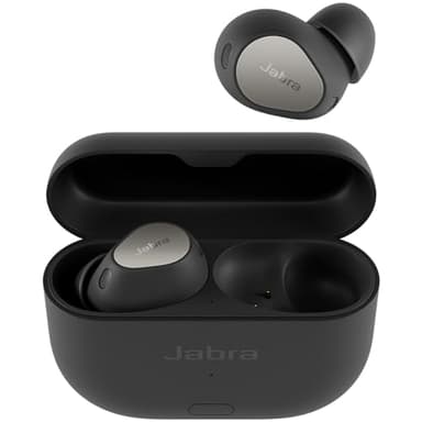Jabra Elite 10 Gen 2 Écouteurs sans Fil Bluetooth, Audio Spatial Optimisé, Le Audio Smart Case, Design Semi-Ouvert, ANC Avancée, 6 Microphones intégrés et jusqu'à 36 Heures d'autonomie – Noir Titane