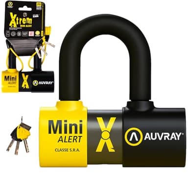 Antivol Moto SRA AUVRAY | Bloc Disque Moto Alarme Homologué SRA Recommandé Par Les Assurances | Bloque Roue Moto Pour Une Meilleure Protection Contre Le Vol