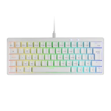Mars Gaming MKMINIPRO, Clavier mécanique Ultra-Compact 60%, commutateurs mécaniques Hot-Swappable, éclairage RGB Chrome, Clavier Gaming Antighosting, Multiplateforme, Switch Silencieux, Français, Noir