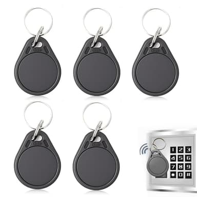 UIEXAY Lot De 5 Tags Nfc, Badges Rfid Avec Puce Ntag215, 540 Octets De Mémoire Pour Raccourcis Ios, Applications Android Et Amiibo - Tags Rfid Polyvalents Pour Porte-Clés Et Domotique