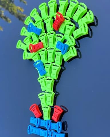 Alcrea® 50 Pinces a chaussetters pour machine laver et seche Linge de Noël pince à chaussettes avec grand crochet de fêtes e Ornements accroche chaussettes pour etendoir. Meilleur rapport qualité-prix