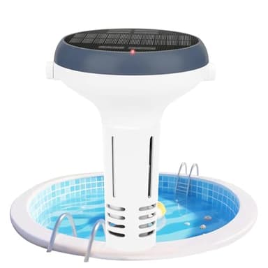 UIUZMAR Testeur Intelligent de Chlore et pH 7 en 1 pH, Chlore, Sel, ORP, TDS, EC, Temp Compteur de pH avec Recharge Solaire, pour Piscine