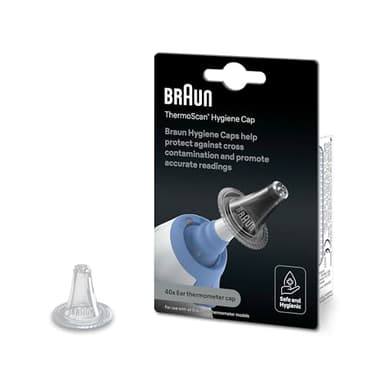 Braun ThermoScan Hygiene Caps| 40 pièces | Compatible avec les thermomètres auriculaires Braun ThermoScan | LF40