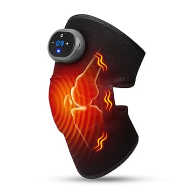 Masseur de Genou Sans Fil, Masseur du Knee avec Chauffage et Vibration, pour l'Arthrite, Gonflement, Tension, Étirement Ligamentaire, Blessure Musculaire