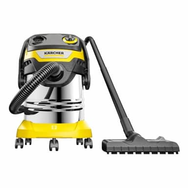 Kärcher Aspirateur sec et humide WD 5 S V-25/5/22, filtre plissé plat, cartouche filtrante amovible, nettoyage automatique du filtre, 1100 W, réservoir en acier inoxydable 25 l, tuyau de 2,2 m
