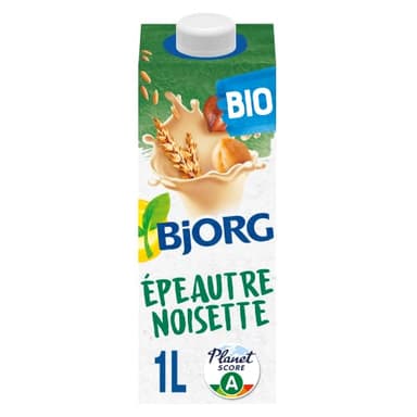Bjorg Boisson Épeautre Noisette – Boisson végétale Bio – Sans sucres ajoutés – 1 L