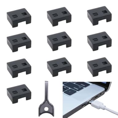 Lot de 10 bloqueurs de port USB A - Verrou de sécurité USB pour protéger les données sensibles - Connecteurs USB 2.0/3.0 amovibles et résistants à l’humidité - Protection contre les accès non autorisé