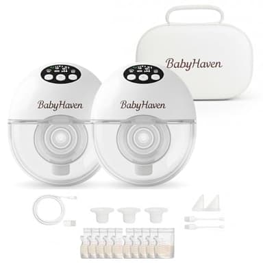 Tire-Lait Électrique Mains libres Double Sans Fil – Ultra Silencieux 4 Modes, 12 Niveaux – Batterie Longue Durée 1200mAh – Confort 17 mm 19 mm 21 mm 24 mm – Facile à Nettoyer – 160ml x2