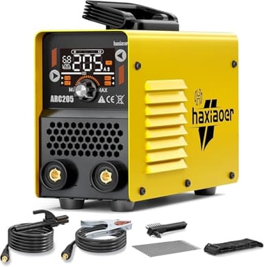 haxiaoer ARC205 Poste a Souder ARC – 205A 230V DC Poste à Souder Inverter avec Lift TIG, Affichage LED, Anti-stick, Hot Start, ARC Force, 10 électrodes