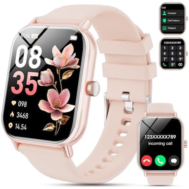 Montre Connectée Homme Femme,1.85"HD Smartwatch avec Appel Bluetooth,Montre de fitness 110+ Mode Sport avec Podomètre,Sommeil,Fréquence Cardiaque,Spo2,Etanche IP68 Montre Intelligente pour Android iOS