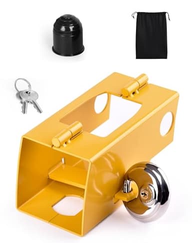 LAOYE Antivol Remorque Attelée Cadenas Remorque Non Attelée Antivol Caravane Attelage Verrou Remorque Voiture Serrure Remorque Attache Verrouillage