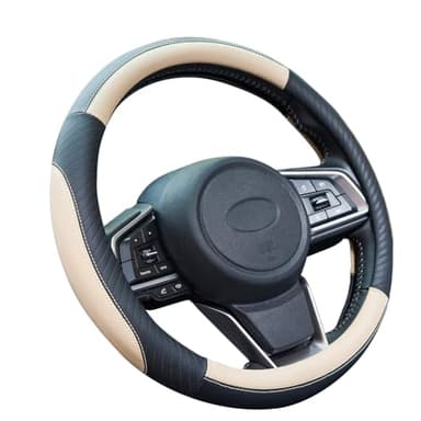 ZATOOTO Couvre Volant Cuir - Couvre Volant Voiture Universe, 37-38cm, Beige