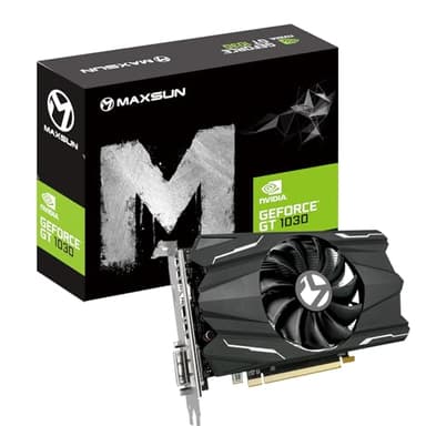 Carte Graphique NVIDIA GEFORCE GT 1030 4 Go GDDR4 PCI Express 3.0, HDMI, DVI-D, système de Refroidissement à Ventilateur Unique ITX GPU