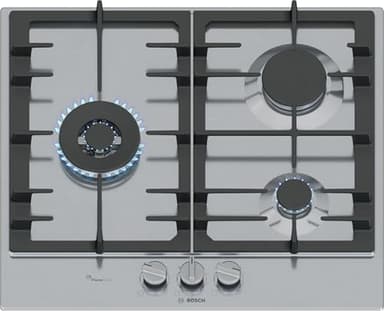 Bosch PCP6A5I90, Série 6, Plaque gaz, 4 feux, 60 cm, Inox