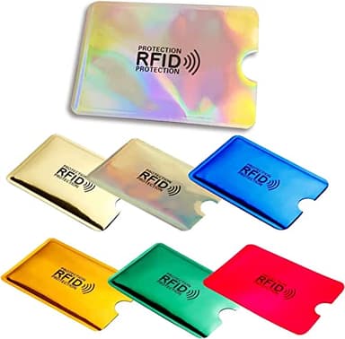 7 étuis de Blocage RFID [7 Couleurs] [Certification TÜV] Protection antivol pour Cartes de crédit RFID NFC sans Contact pour éviter Le vol d'identité pour Cartes de crédit Cartes de débit Passeport