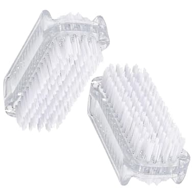 Lot de 2 Blanc Brosse à Ongles double face,brosse a ongles main, brosse ongle nettoyage,pour Nettoyage les Ongles Quotidien(Blanc)