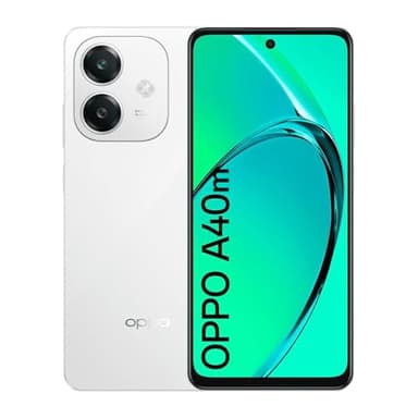 OPPO A40m 8+256Go, Smartphone Android Débloqué, Téléphone Mobile, Écran 90Hz 6,67”LCD, Batterie 5100mAh, SUPERVOOC 45W, AI Principal 50MP, Snapdragon 6s 4G Gen1, Splash Touch, NFC, Double SIM, Blanc