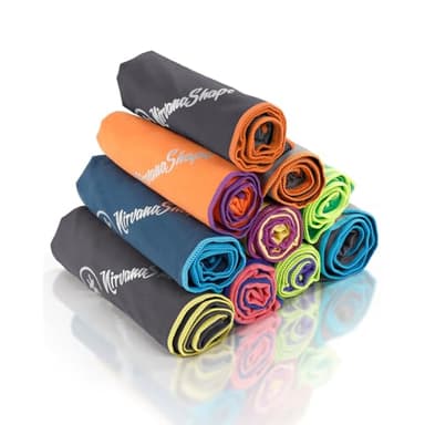 NirvanaShape Serviette Microfibre| Séchage Rapide, Légère, Absorbante | Serviette de Sport/Serviette de Bain de Voyage| Idéal pour Le Sport, Le Plein Air, la Plage, Le Camping et Le Sauna