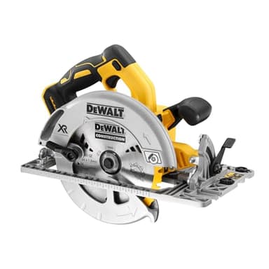 DEWALT Scie circulaire XR 18V Brushless 184mm – Sans fil, 58mm de coupe, compatible rail de guidage, LED & coffret TSTAK – Machine nue DCS572NT-XJ