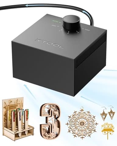 xTool Assistance d'air Intelligente de 30 l/min pour S1 & M1 Ultra Graveur Laser pour Eliminer Fumée et Poussière, Faible Bruit et Facile à Monter