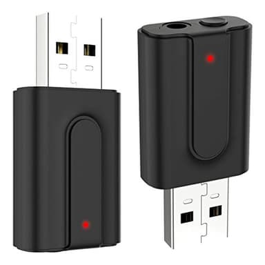 Queen.Y Bluetooth USB 5. 0 Adaptateur 2 en 1 Émetteur Récepteur Audio USB 3. Adaptateur Audio Stéréo 5 Mm pour La Maison/Voiture/Ordinateur Portable Dongle Bluetooth Prise Auxiliaire