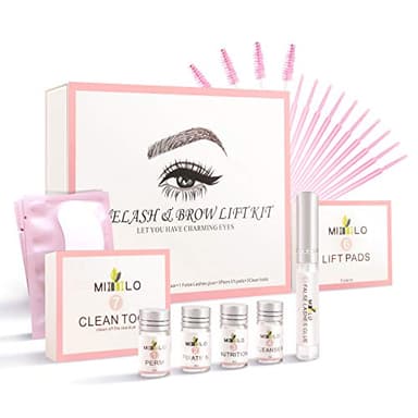 Lash Lift, Scdom Kit Rehaussement de Cils et Brow Lift Kit Lifting Sécuritaire des Sourcils et des Cils, Fournitures Semi Permanentes de Catégorie de Salon de Bricolage de Kératine Pour de Beauté