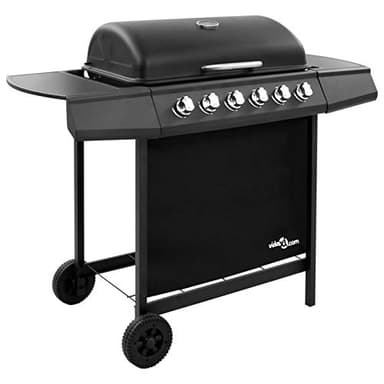 Tidyard Barbecue Gril à Gaz avec 6 Brûleurs Barbecue d'extérieur Noir