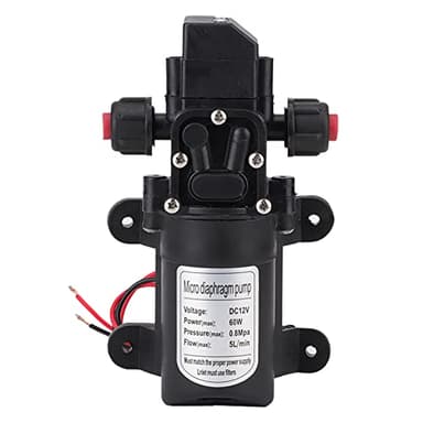 Pompe a Eau Camping Car - DC 12 V Pompes à Eau Haute Pression, 5L/min 116 psi Auto-Amorçante Caravane Bateau, Bateaux Jardin Irrigation Arrosage