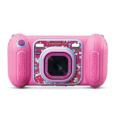 VTech - KidiZoom Fun Rose, Appareil Photo Numérique Enfant 9 en 1, Photos et Vidéos, Écran Couleur, Filtres, Cadres et Effets Rigolos, Cadeau Enfant de 3 Ans à 10 Ans - Contenu en Français