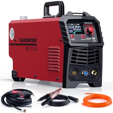 ARCCAPTAIN Découpeur Plasma 50Amp 110/220V Machine de découpe plasma à air IGBT DC Inverter Découpe de métal épaisseur jusqu'à 12mm