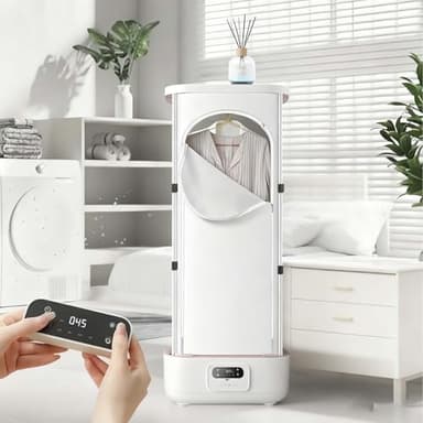 SIEEOUR Défroisseur Électrique Et Steamer De Tissu Portable, Défroisseur De Vêtements Automatique 900w, Séchoir À Vêtements Intelligent Avec Télécommande Pour Vapeur Suspendue