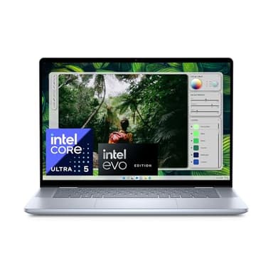 Dell Inspiron 16 PC Portable 2-en-1 écran 16" FHD+ (1920 x 1200), Intel Core Ultra 5 Series 1, Graphique Intel, 16 Go RAM, 512 Go SSD, Windows 11 Home, Clavier AZERTY rétroéclairé, Bleu