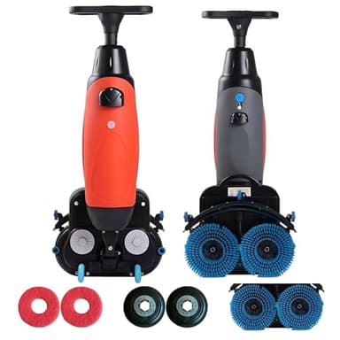 LMYYDES Autolaveuse de sols Professionnelle, Puissance de Brosse 2 x 200 W et Double réservoir 4 L + 6 L, autolaveuse et polisseuse électrique 36 V pour sols en carrelage et béton